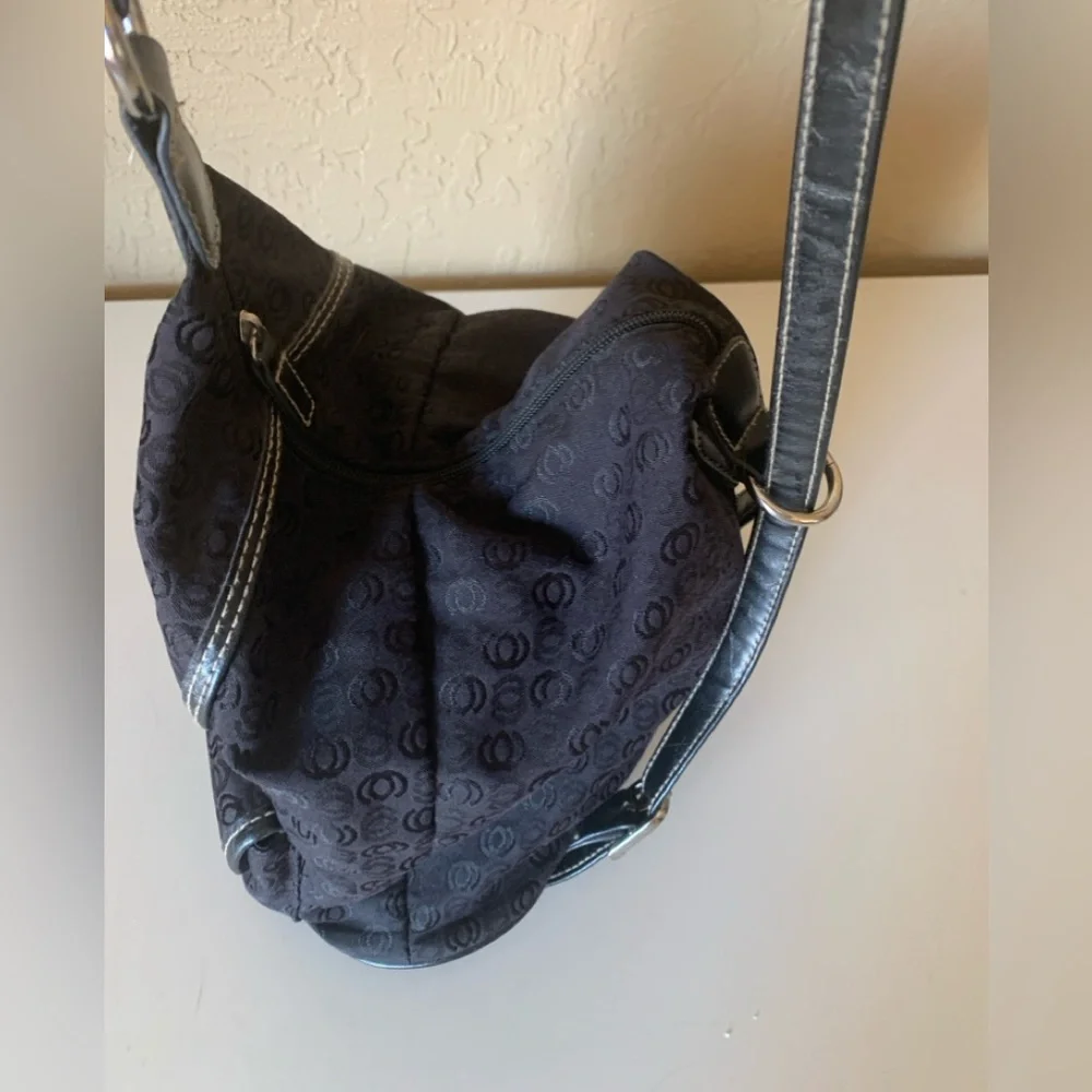 Black Fabric Slingback Backpack